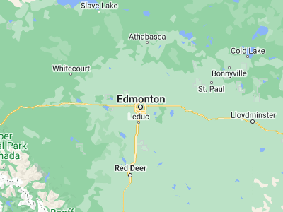 Map showing location of Edmonton (53.55014, -113.46871)