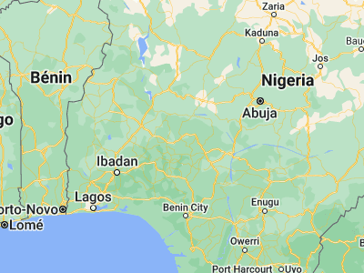 Map showing location of Egbe (8.21667, 5.51667)