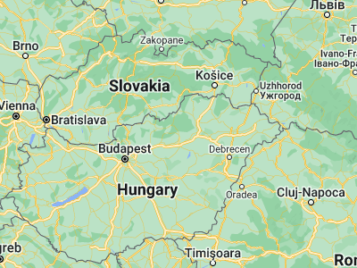 Map showing location of Eger (47.90265, 20.37329)