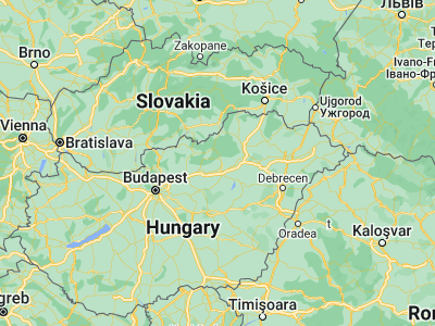 Map showing location of Egerszalók (47.86667, 20.33333)