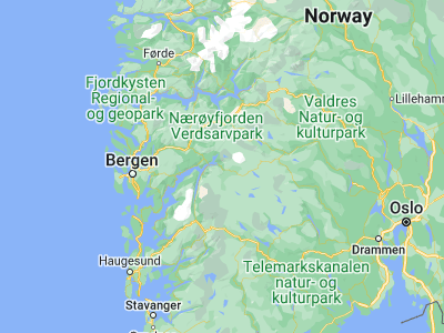 Map showing location of Eidfjord (60.4675, 7.07193)