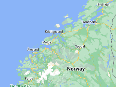 Map showing location of Eidsvåg (62.7767, 8.06681)