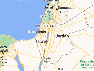 Map showing location of Ein Gedi (31.45508, 35.38874)
