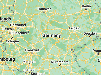 Map showing location of Eisenach (50.9807, 10.31522)