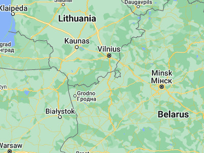 Map showing location of Eišiškės (54.16667, 25)
