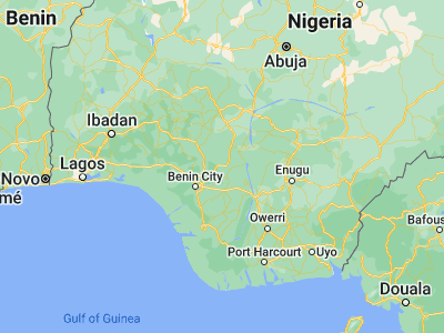 Map showing location of Ekpoma (6.74206, 6.139)