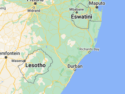 Map showing location of Ekuvukeni (-28.46752, 30.15513)