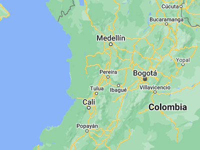 Map showing location of El Águila (4.91345, -76.04004)