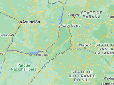 Map showing location of El Alcázar (-26.71459, -54.81523)