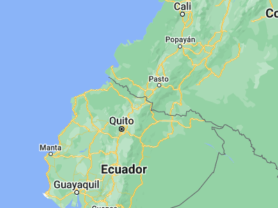 Map showing location of El Ángel (0.61667, -77.93333)