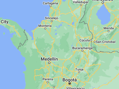 Map showing location of El Bagre (7.59272, -74.80858)