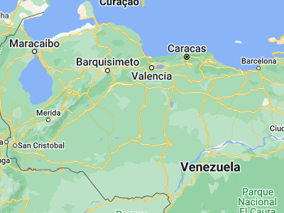 Map showing location of El Baúl (8.96216, -68.29554)