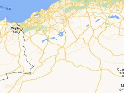 Map showing location of El Bayadh (33.68318, 1.01927)