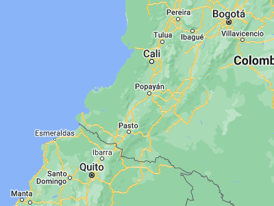Map showing location of El Bordo (2.11696, -76.98214)