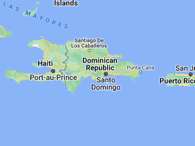 Map showing location of El Cacao (18.52719, -70.29585)