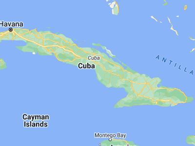 Map showing location of El Caney (21.3, -78.48333)