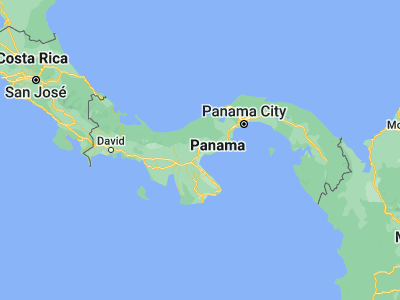 Map showing location of El Caño (8.4, -80.51667)