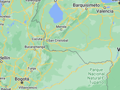 Map showing location of El Cantón (7.47729, -71.2956)