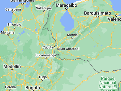 Map showing location of El Cobre (8.03566, -72.05551)