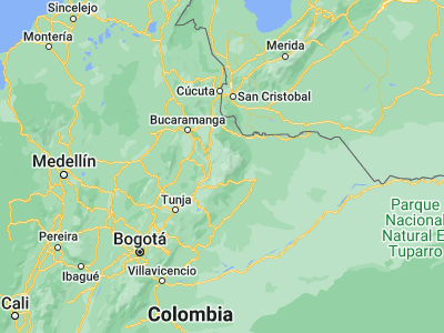 Map showing location of El Cocuy (6.40784, -72.44464)