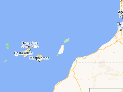 Map showing location of El Cotillo (28.68272, -14.00993)