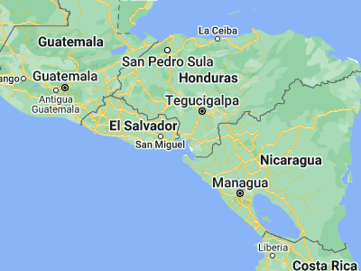 Map showing location of El Cubolero (13.46667, -87.66667)