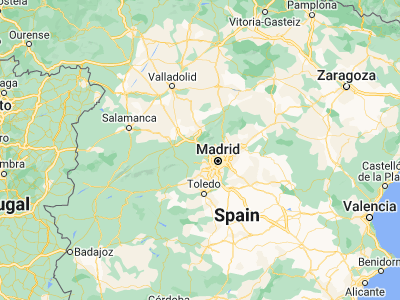 Map showing location of El Escorial (40.58254, -4.12846)