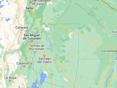 Map showing location of El Hoyo (-27.02872, -63.23197)