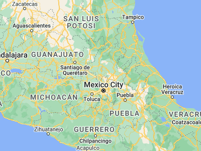 Map showing location of El Llano (20.05, -99.3)