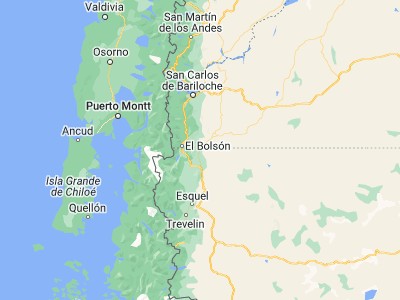 Map showing location of El Maitén (-42.04924, -71.16693)