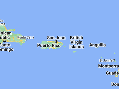 Map showing location of El Mangó (18.23412, -65.87961)