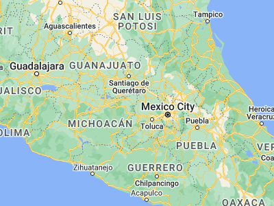 Map showing location of El Oro de Hidalgo (19.8, -100.13333)