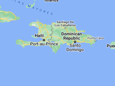 Map showing location of El Palmar (18.41139, -71.24558)
