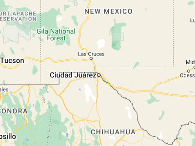 Map showing location of El Paso (31.75872, -106.48693)