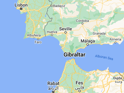 Map showing location of El Puerto de Santa María (36.59389, -6.23298)