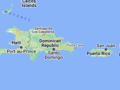 Map showing location of El Puerto (18.78333, -69.46667)