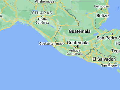 Map showing location of El Quetzal (14.76667, -91.81667)