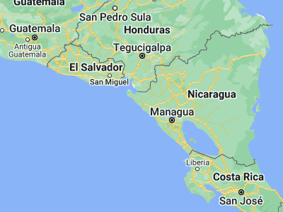 Map showing location of El Realejo (12.54307, -87.16466)