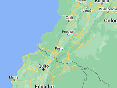 Map showing location of El Rosario (1.74173, -77.3352)