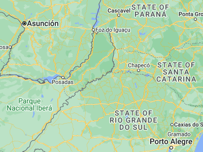 Map showing location of El Soberbio (-27.29846, -54.19877)