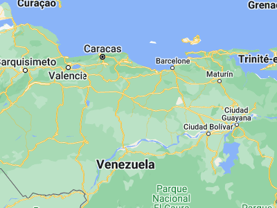 Map showing location of El Socorro (8.99352, -65.74247)