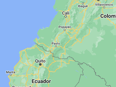 Map showing location of El Tablón (1.43188, -77.09664)
