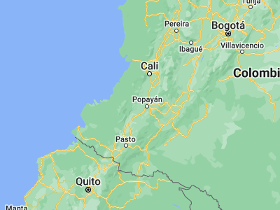 Map showing location of El Tambo (2.45199, -76.81029)