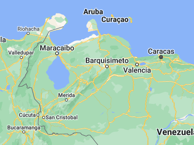 Map showing location of El Tocuyo (9.78734, -69.7937)