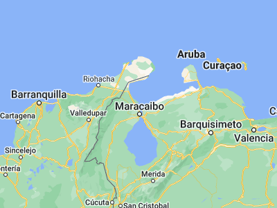 Map showing location of El Toro (10.95423, -71.64843)