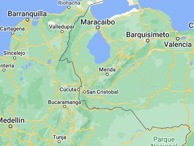 Map showing location of El Vigía (8.61366, -71.65284)