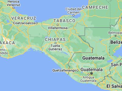 Map showing location of El Zapotal (16.6, -92.71667)