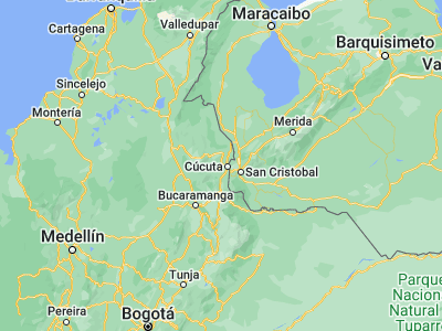 Map showing location of El Zulia (7.93248, -72.60125)
