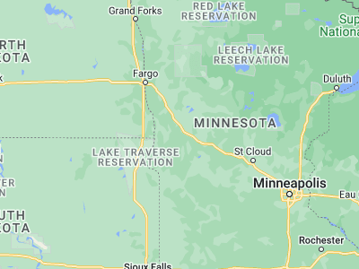 Map showing location of Elbow Lake (45.99413, -95.97672)
