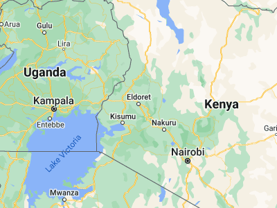 Map showing location of Eldoret (0.52036, 35.26992)